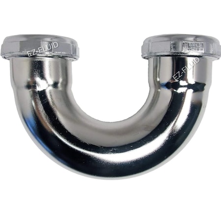 Ez-Fluid 1-1/2in 17GA Brass EXTRA LOW INLET Sink J BEND  U Shape EZJBU